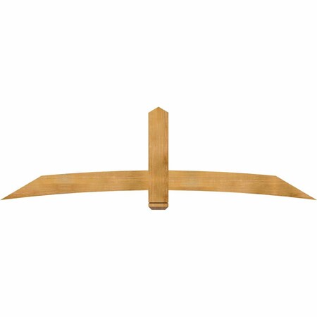Ekena Millwork Bellingham Rough Sawn Timber Gable Bracket, Western Red Cedar, 96"W x 28"H x 2"D x 6"F, 7/12 Pitch GBW096X28X0206BEL00RWR